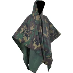 vidaXL Poncho impermeable lluvia ejército para acampar/senderismo Camuflaje Sale