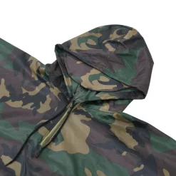 vidaXL Poncho impermeable lluvia ejército para acampar/senderismo Camuflaje Sale