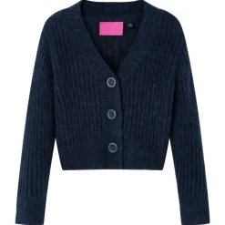 vidaXL Rebeca de punto infantil 104 Azul marino Clearance