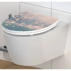 SCHÜTTE Fontanería-Asiento de WC Duroplast con brillo y cierre suave MAGIC LIGHT