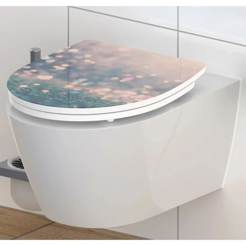 SCHÜTTE Fontanería-Asiento de WC Duroplast con brillo y cierre suave MAGIC LIGHT