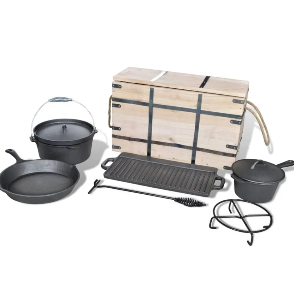 vidaXL Set De Horno Holandés 9 Piezas Sale