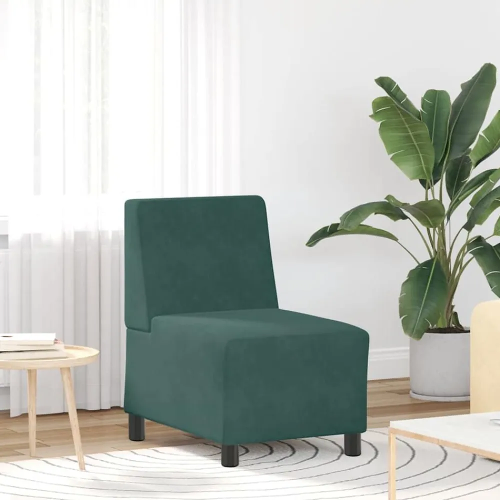 vidaXL Sofás-Sofá modular sin brazos de terciopelo de 55 cm