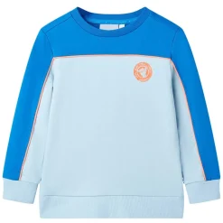 vidaXL Sudadera infantil azul chillón y azul claro 104