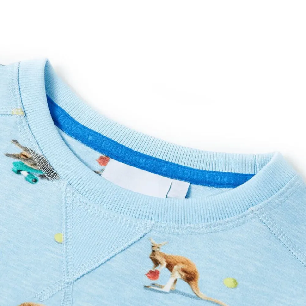 vidaXL Ropa Y Accesorios-Sudadera infantil azul claro mélange 104