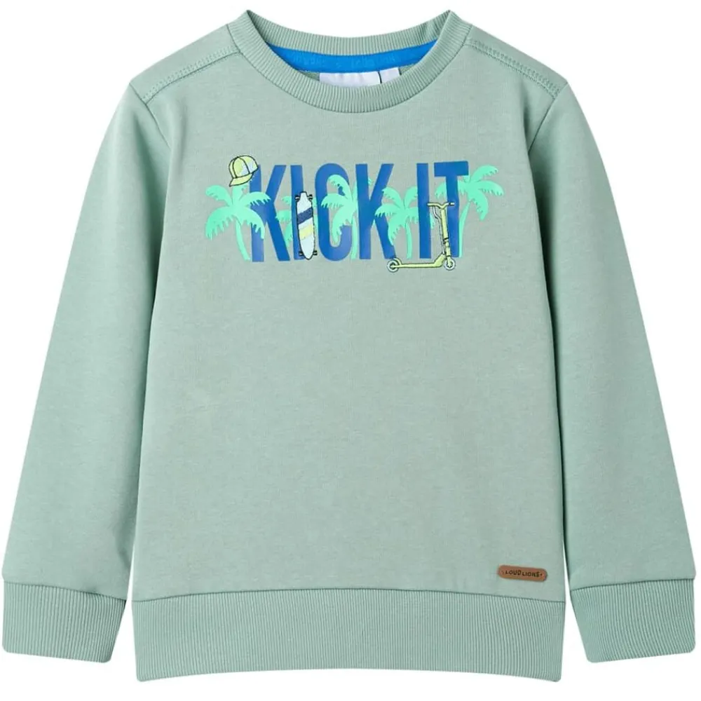 vidaXL Sudadera infantil claro 104 Caqui