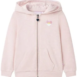 vidaXL Ropa Y Accesorios-Sudadera infantil con capucha y cremallera claro mezcla 92