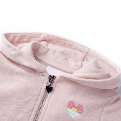 vidaXL Ropa Y Accesorios-Sudadera infantil con capucha y cremallera claro mezcla 92