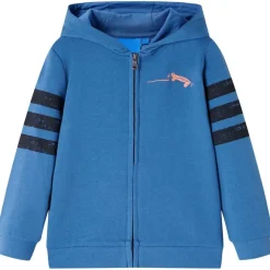 vidaXL Ropa Y Accesorios-Sudadera infantil con capucha azul 104