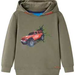 vidaXL Sudadera infantil con capucha color caqui 104