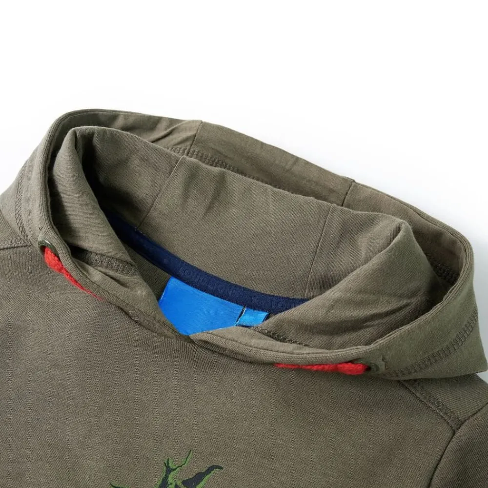 vidaXL Sudadera infantil con capucha color caqui 104