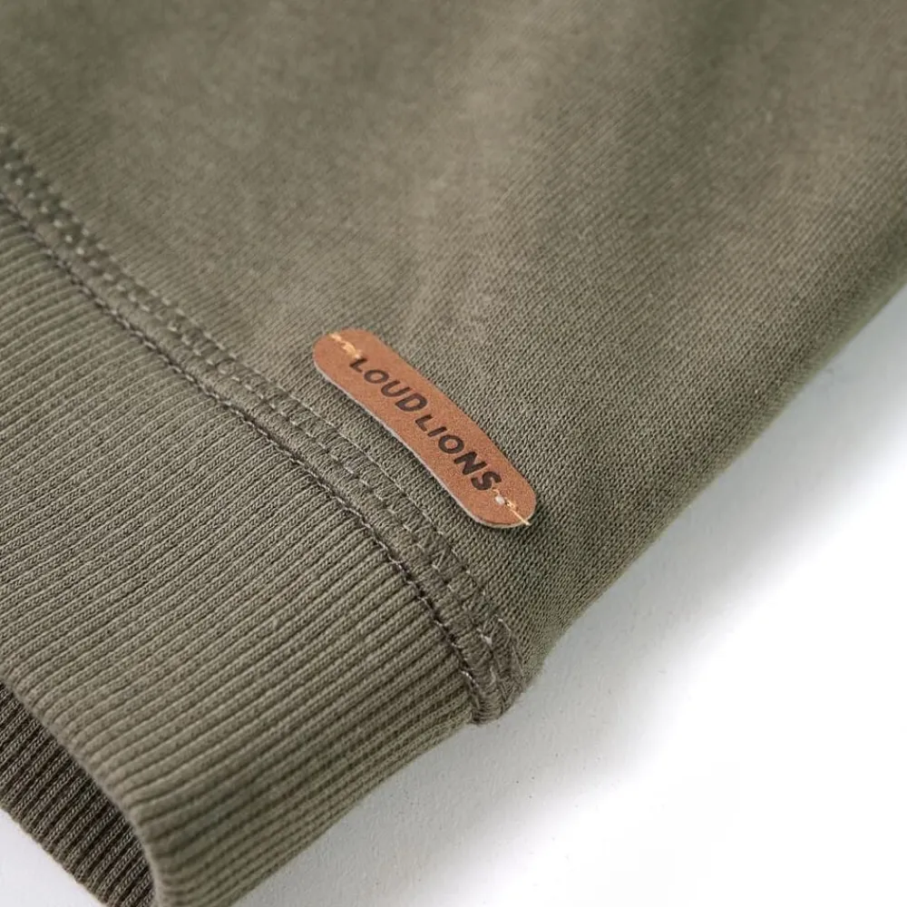 vidaXL Sudadera infantil con capucha color caqui 104