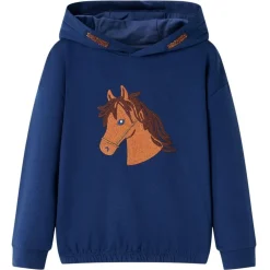 vidaXL Sudadera infantil con capucha 92 Azul marino Hot