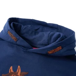 vidaXL Sudadera infantil con capucha 92 Azul marino Hot
