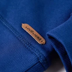 vidaXL Sudadera infantil con capucha azul marino 104
