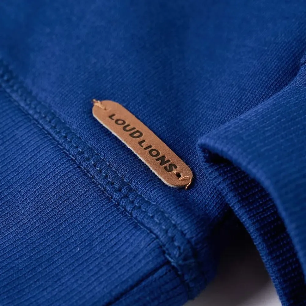 vidaXL Sudadera infantil con capucha azul marino 104