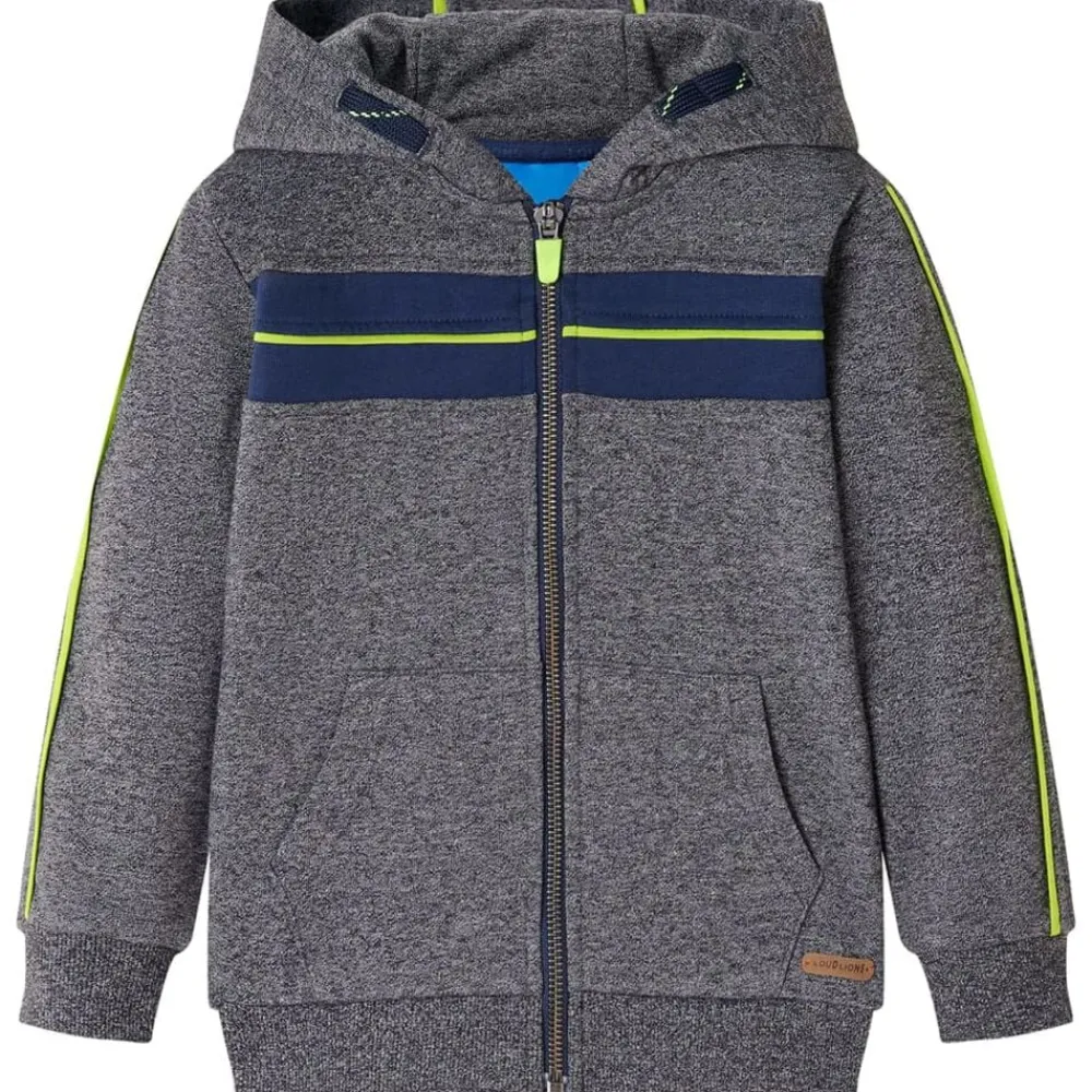 vidaXL Ropa Y Accesorios-Sudadera infantil con capucha y cremallera gris mélange 92