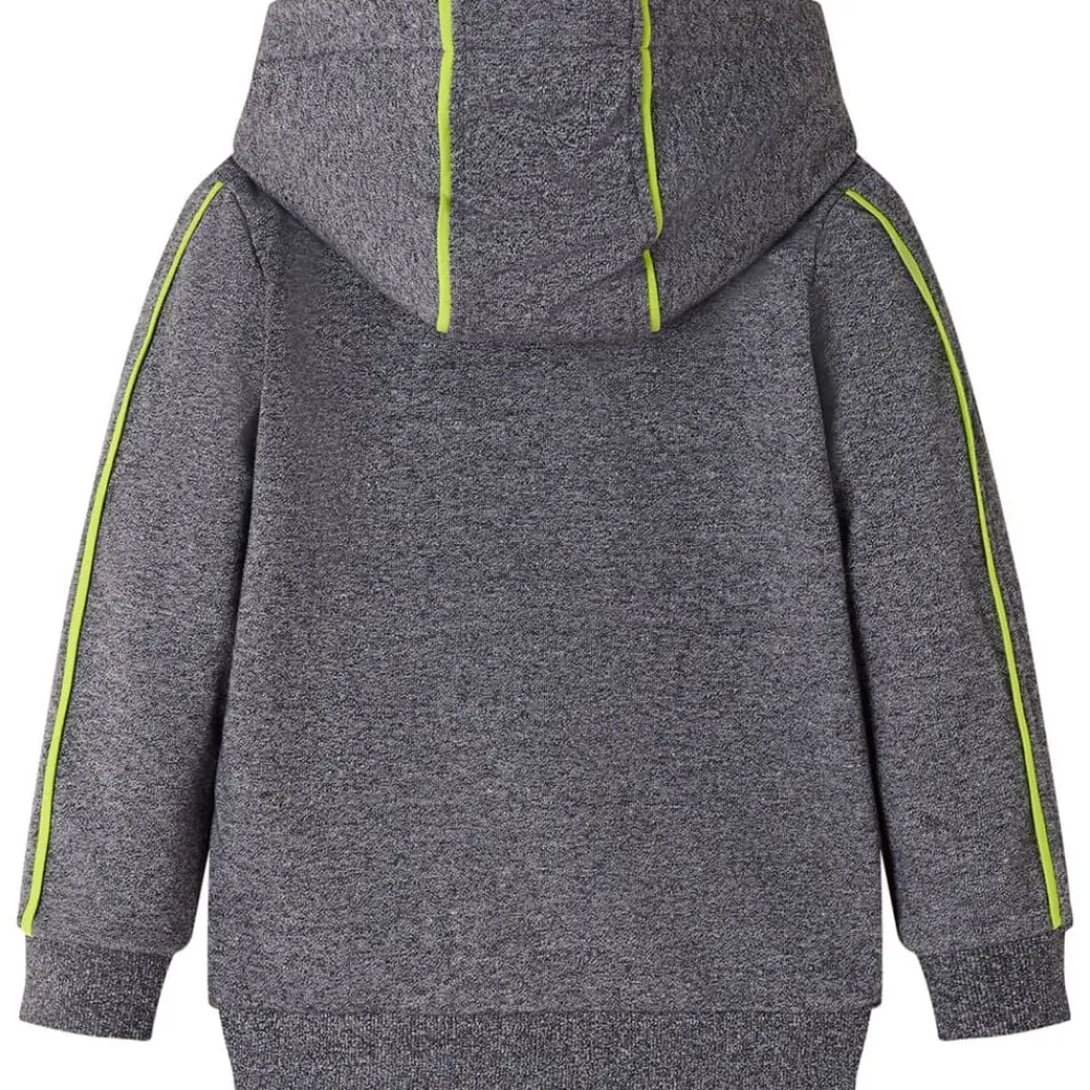 vidaXL Ropa Y Accesorios-Sudadera infantil con capucha y cremallera gris mélange 92