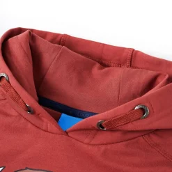 vidaXL Ropa Y Accesorios-Sudadera infantil con capucha rojo tostado 104