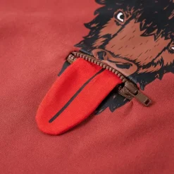 vidaXL Ropa Y Accesorios-Sudadera infantil con capucha rojo tostado 104