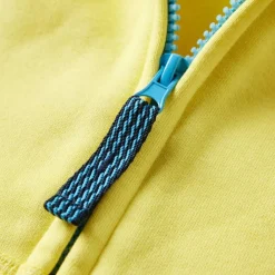 vidaXL Sudadera infantil con capucha y cremallera amarillo claro 92 New