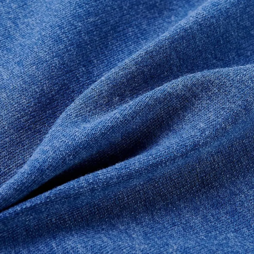 vidaXL Sudadera infantil con capucha y cremallera oscuro mélange 92 Azul