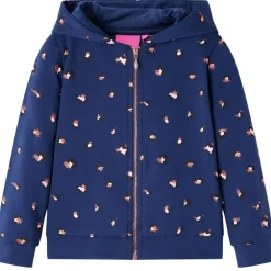 vidaXL Sudadera infantil con capucha azul marino 92 Discount