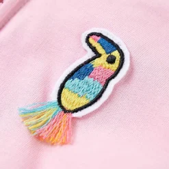vidaXL Ropa Y Accesorios-Sudadera infantil con capucha y cremallera rosa 92