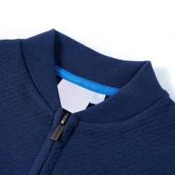 vidaXL Sudadera infantil con cremallera azul marino 92 Clearance