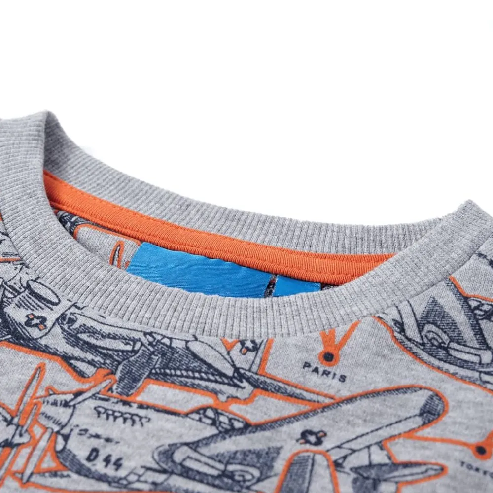 vidaXL Sudadera infantil gris mélange 92 Online