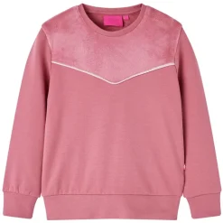 vidaXL Sudadera infantil patchwork terciopelo color frambuesa 128