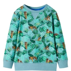 vidaXL Ropa Y Accesorios-Sudadera infantil verde claro mélange 92