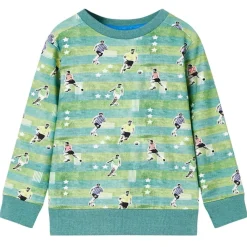 vidaXL Sudadera infantil verde claro melange 116 Outlet