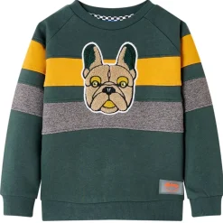 vidaXL Sudadera infantil verde oscuro 104 New
