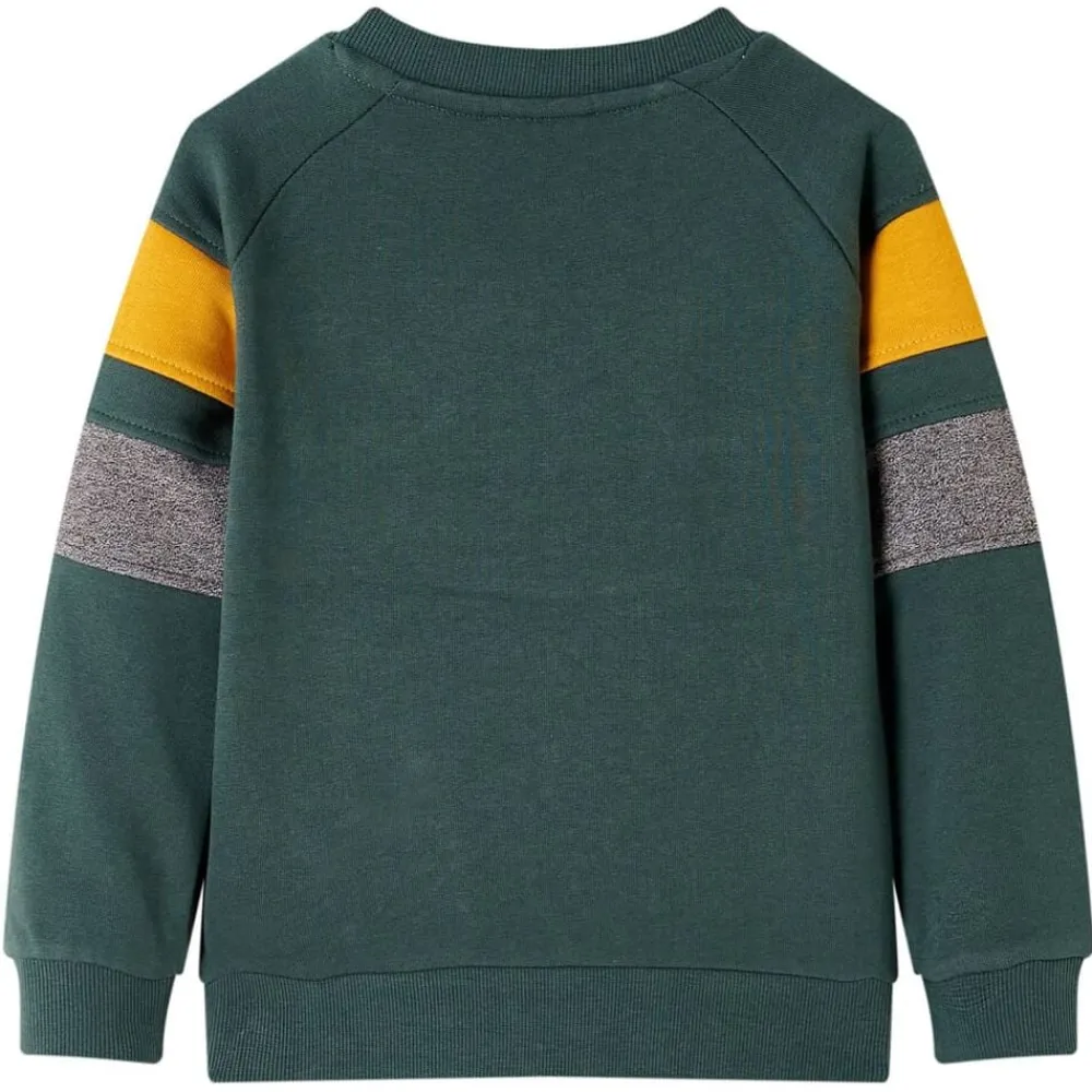 vidaXL Sudadera infantil verde oscuro 104 New