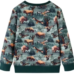 vidaXL Ropa Y Accesorios-Sudadera infantil verde oscuro 92