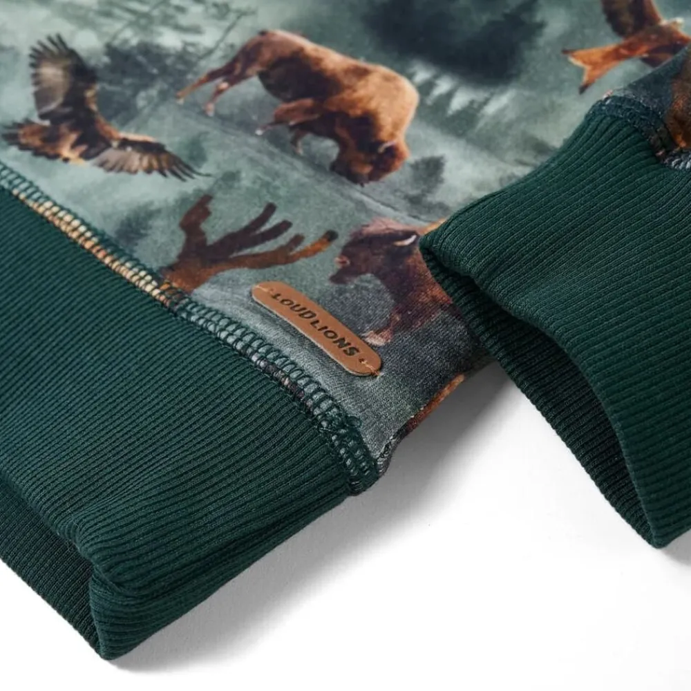 vidaXL Ropa Y Accesorios-Sudadera infantil verde oscuro 92