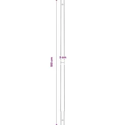 vidaXL Taladro De Tierra Con Mango 100 mm Con Tubo De Extensión 5 M Acero Outlet