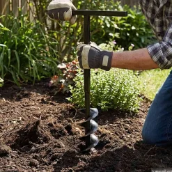 vidaXL Taladro De Tierra Con Mango 100 mm Con Tubo De Extensión 13 M Acero Hot