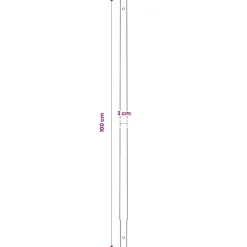 vidaXL Taladro De Tierra Con Mango 100 mm Con Tubo De Extensión 13 M Acero Hot