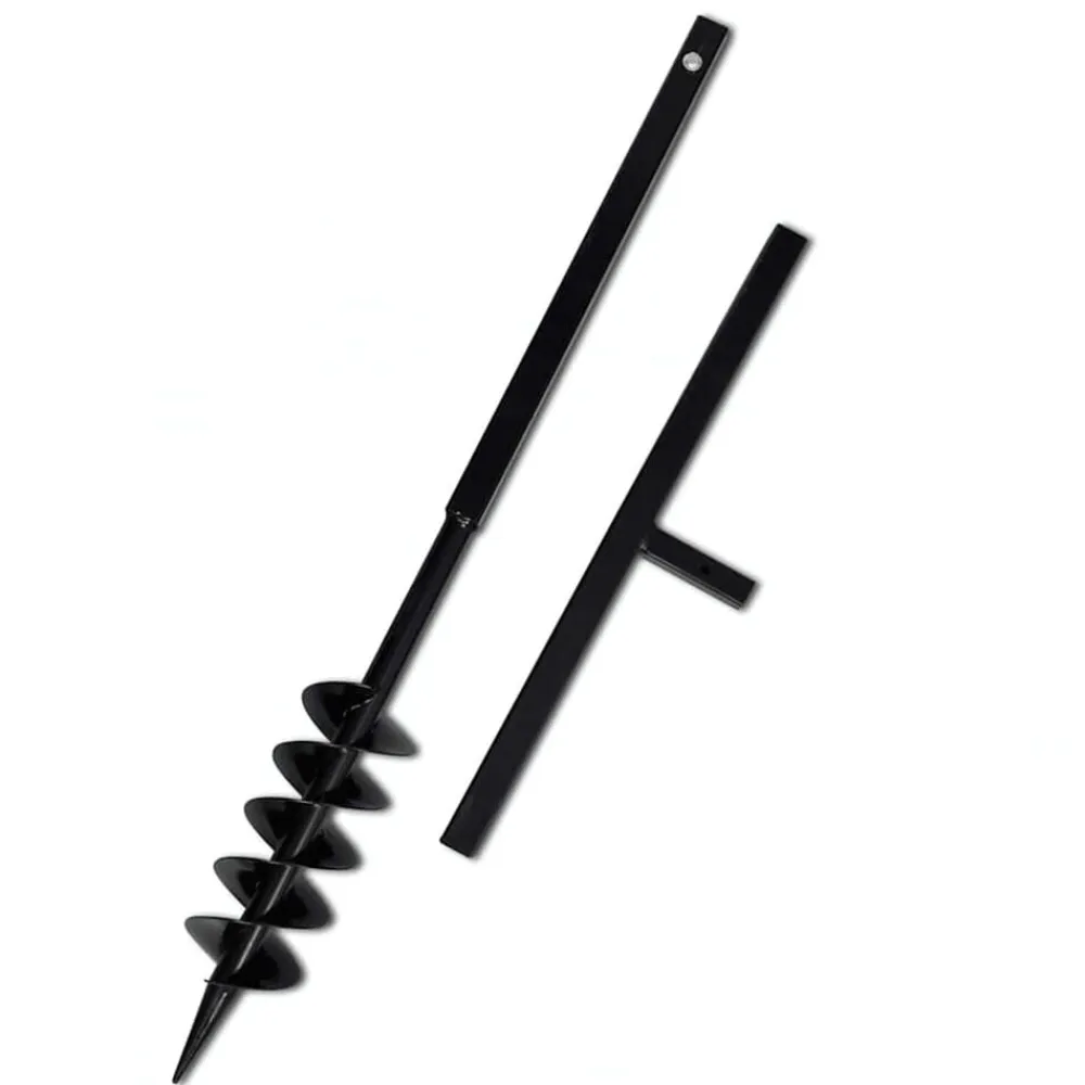 vidaXL Taladro De Tierra Con Mango 100 mm Con Tubo De Extensión 13 M Acero Hot