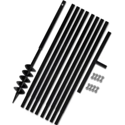 vidaXL Taladro De Tierra Con Mango 100 mm Con Tubo De Extensión 9 M Acero Sale