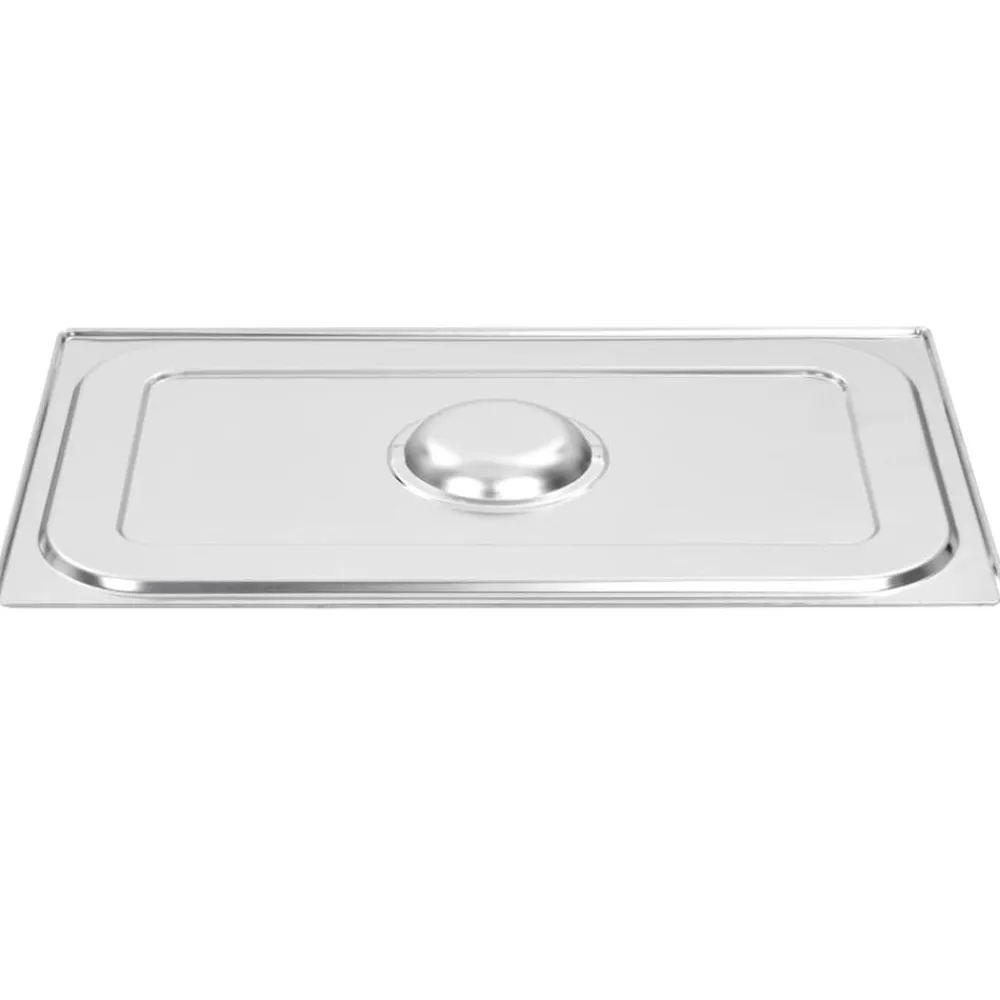 vidaXL Tapas para bandejas Gastronorm 1/1 acero inoxidable 2 unidades Best
