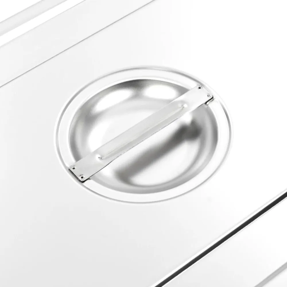 vidaXL Tapas para bandejas Gastronorm 1/1 acero inoxidable 2 unidades Best