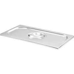 vidaXL Tapas para bandejas Gastronorm 1/3 acero inoxidable 4 unidades Clearance