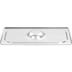 vidaXL Tapas para bandejas Gastronorm 1/3 acero inoxidable 4 unidades Clearance