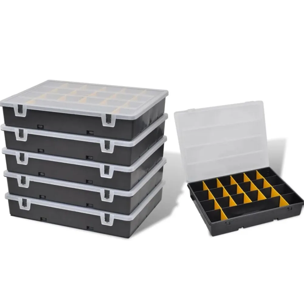 vidaXL Accesorios De Bricolaje-Torre de 6 cajas de herramientas,