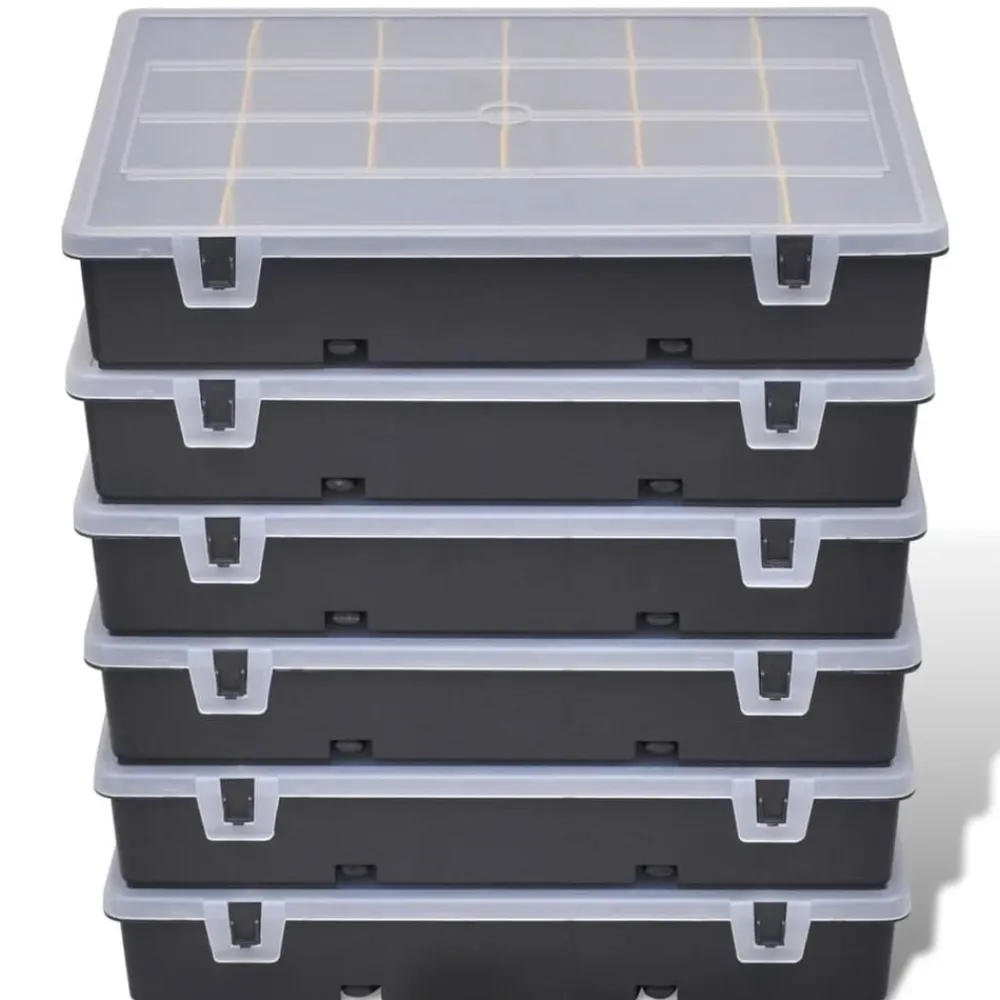 vidaXL Accesorios De Bricolaje-Torre de 6 cajas de herramientas,