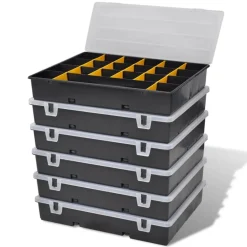 vidaXL Accesorios De Bricolaje-Torre de 6 cajas de herramientas,