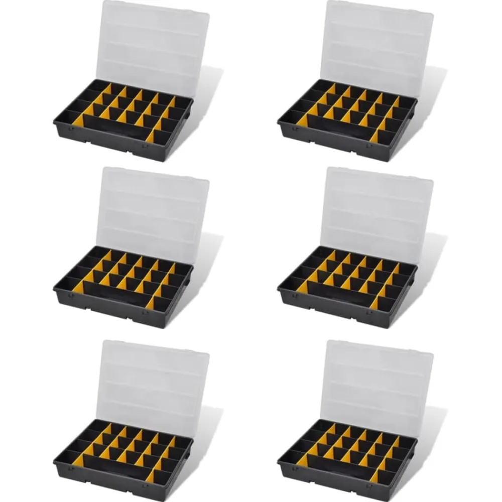 vidaXL Accesorios De Bricolaje-Torre de 6 cajas de herramientas,